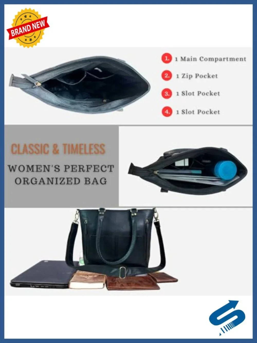 Genuine Leather Satchel Shoulder Bag Handbag Tote Crossbody